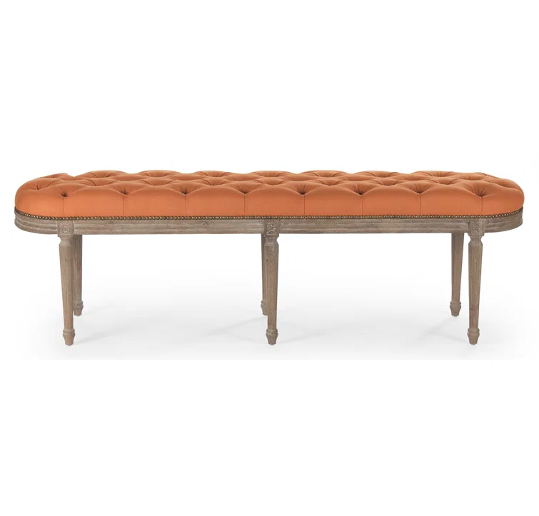 Michel Linen Upholstered Bench