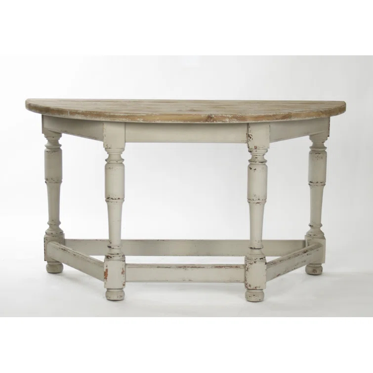 Zentique Rouen 53'' Solid Wood Top Console Table