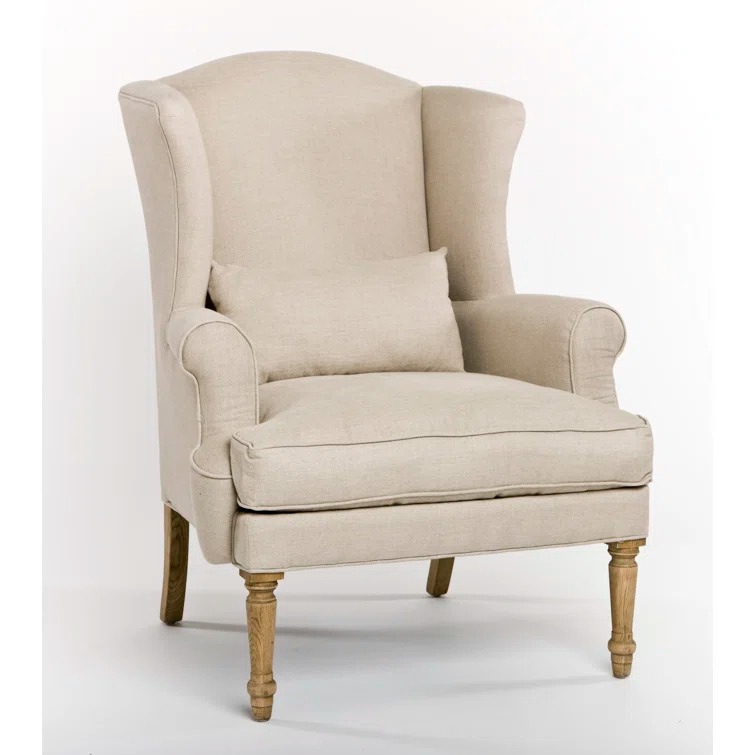Zentique Upholstered Wingback Chair