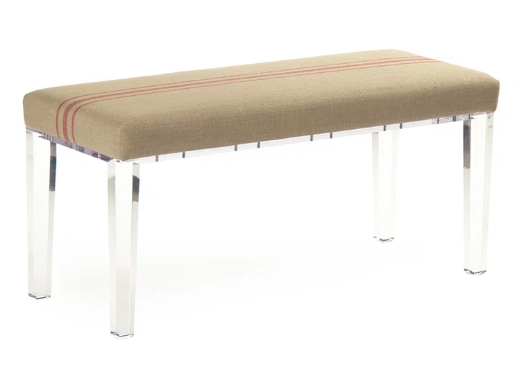 Zentique Emma Linen Upholstered Bench