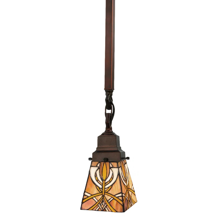 5"Sq Glasgow Bungalow Mini Pendant.609