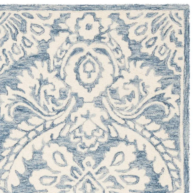 Tansy Wool Blue/Ivory Rug