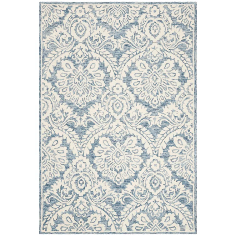 Tansy Wool Blue/Ivory Rug
