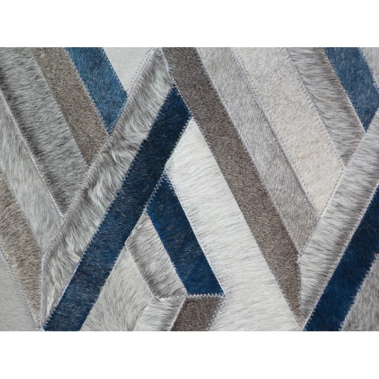 Natural Hide Cowhide Geometric Indoor Rug
