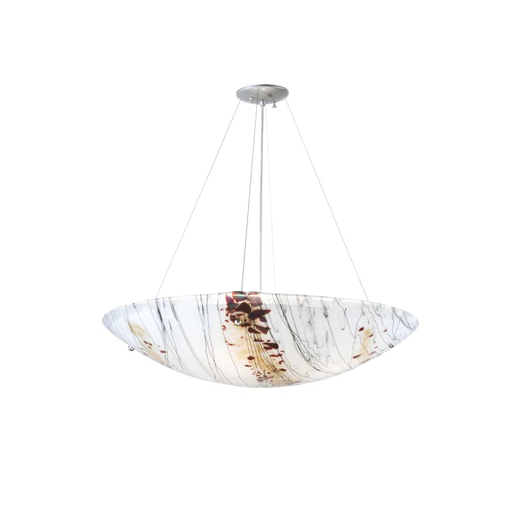 Meyda Lighting Metro Fusion 4 - Light Bronze Frit Single Pendant