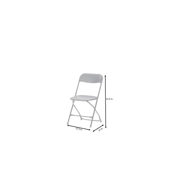 ZOWN Premium Commercial Plastic Stacking, Indoor/Outdoor Folding Chair