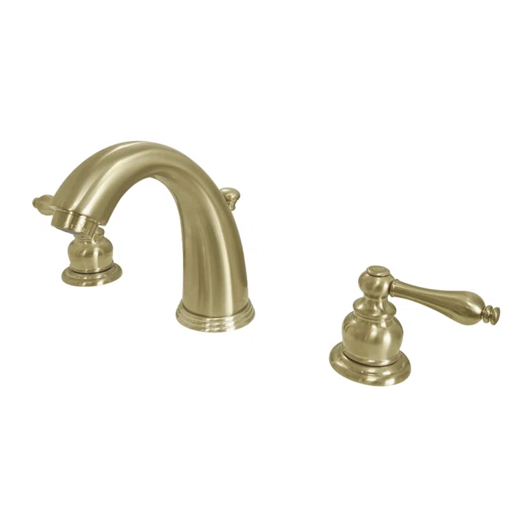 Kingston Brass Victorian Two-Handle 3-Hole Deck Mount Widespread Bathroom Faucet with Retail Pop-Up Drain
