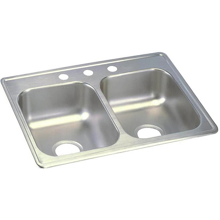 Dayton 25" L x 19" W Double Basin Drop-In Kitchen Sink
