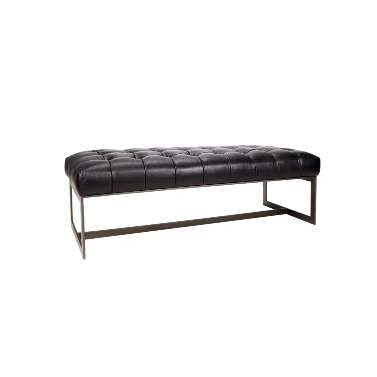 Moe's Home Collection Wyatt Leather Bench