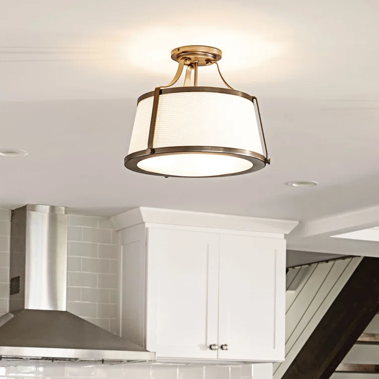 Charlotte 3-Light Semi-Flush Mount Ceiling Light