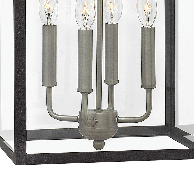 Hinkley 4-Light Open Frame Foyer Chain-Hung Rectangle Chandelier