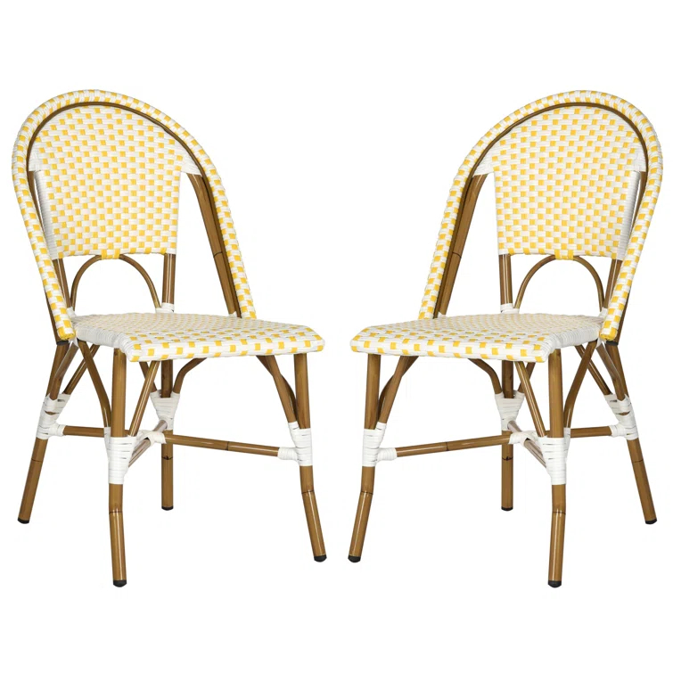 Casidy Polyethylene (PE) Wicker Wicker Outdoor Dining Side Chair