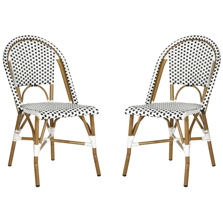 Casidy Polyethylene (PE) Wicker Wicker Outdoor Dining Side Chair