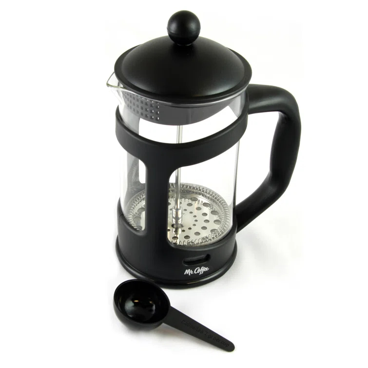 Gibson 3.5-Cup Mr Coffee Brivio French Press Coffee Maker with Plastic Lid