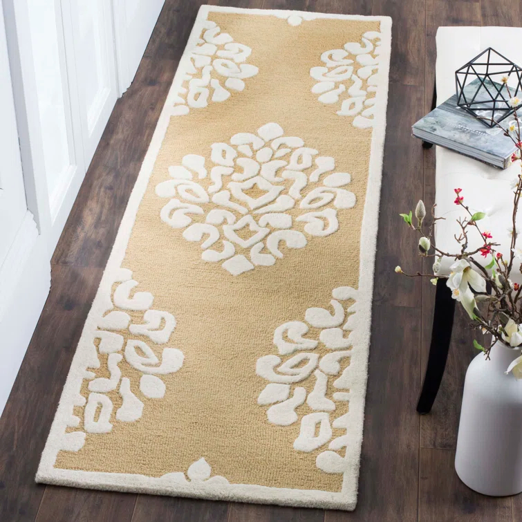 Floret Martha Stewart Hand Tufted Wool Damask Rug