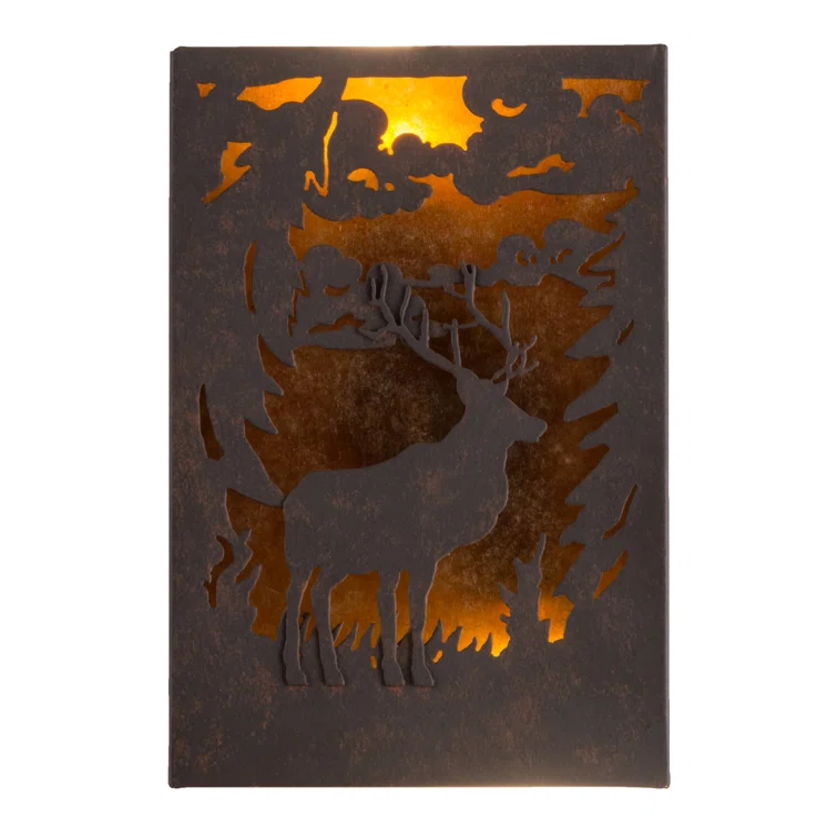 Rustic Lodge Flush Mounted Sconce
