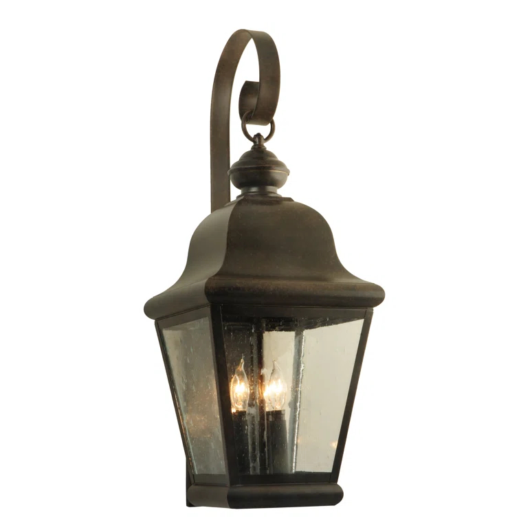 Rustic Lodge Solid Brass Wall Light