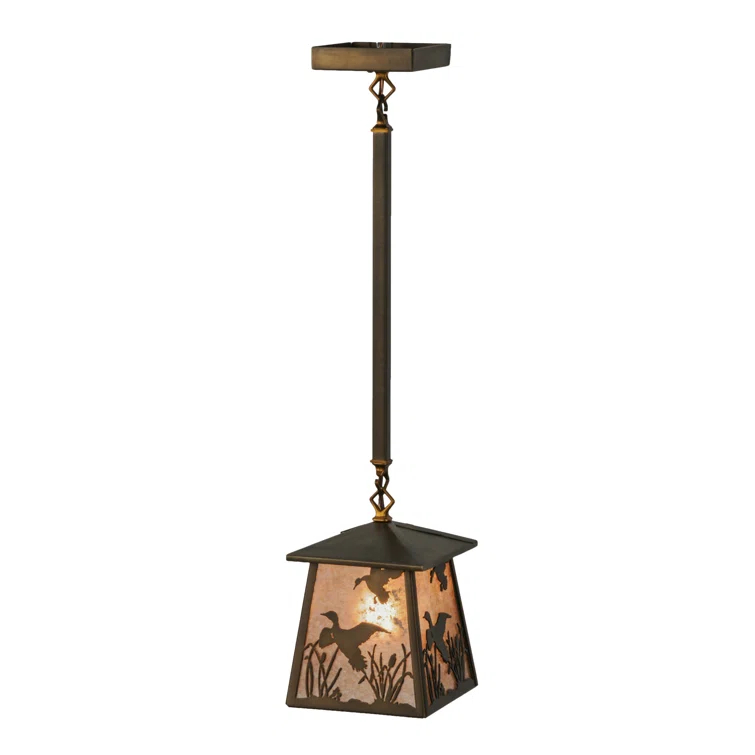 Meyda Lighting 1 - Light Antique Copper Lantern Pendant