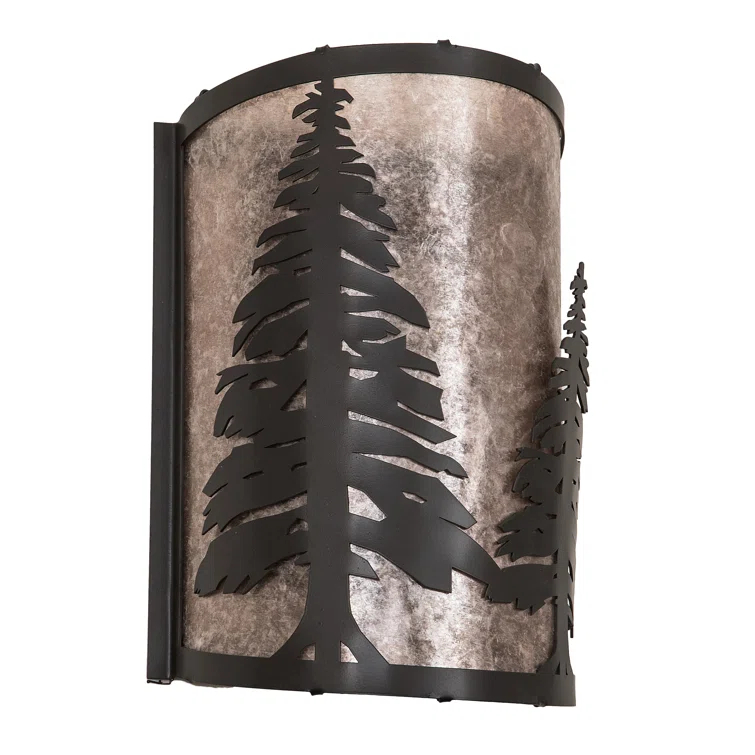 Rustic Lodge Bronze Flush Mounted Sconce