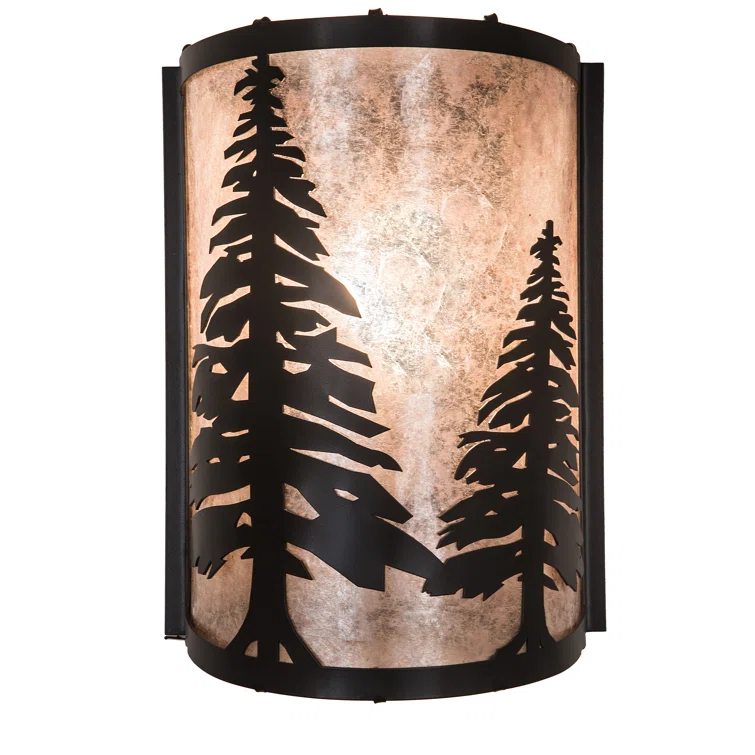 Rustic Lodge Bronze Flush Mounted Sconce