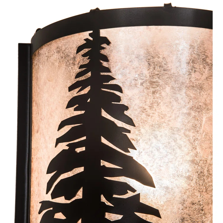 Rustic Lodge Bronze Flush Mounted Sconce