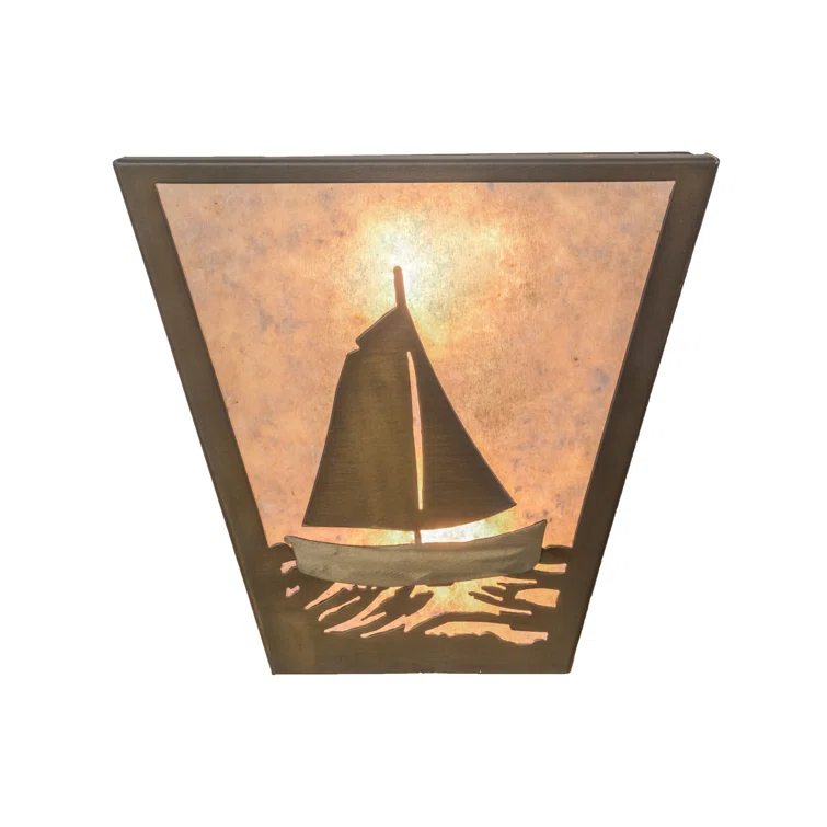 Rustic Lodge Flush Mounted Sconce