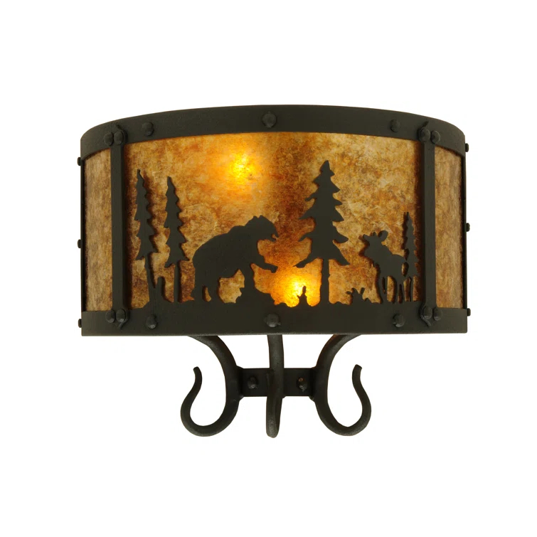 Wildlife At Pine Lake Flush Mounted Sconce