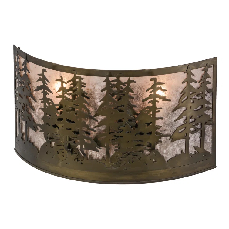Rustic Lodge Flush Mounted Sconce