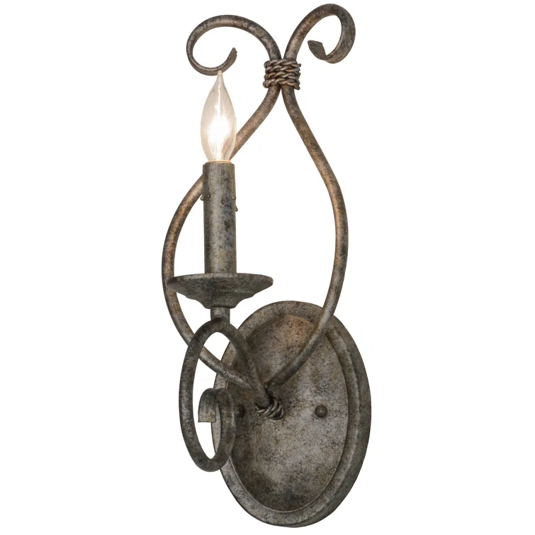 Olivia Iron Candle Wall Light