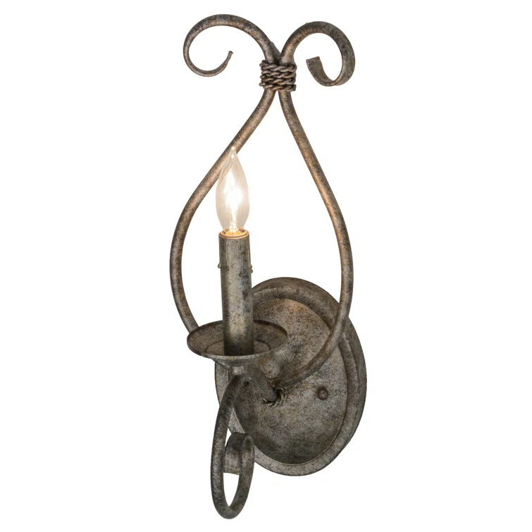 Olivia Iron Candle Wall Light