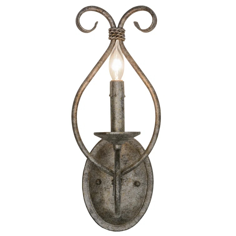 Olivia Iron Candle Wall Light
