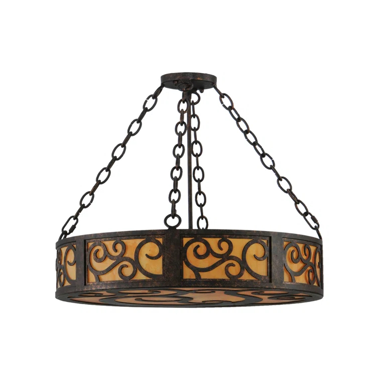 Meyda Lighting 3 - Light Dimmable Drum Chandelier