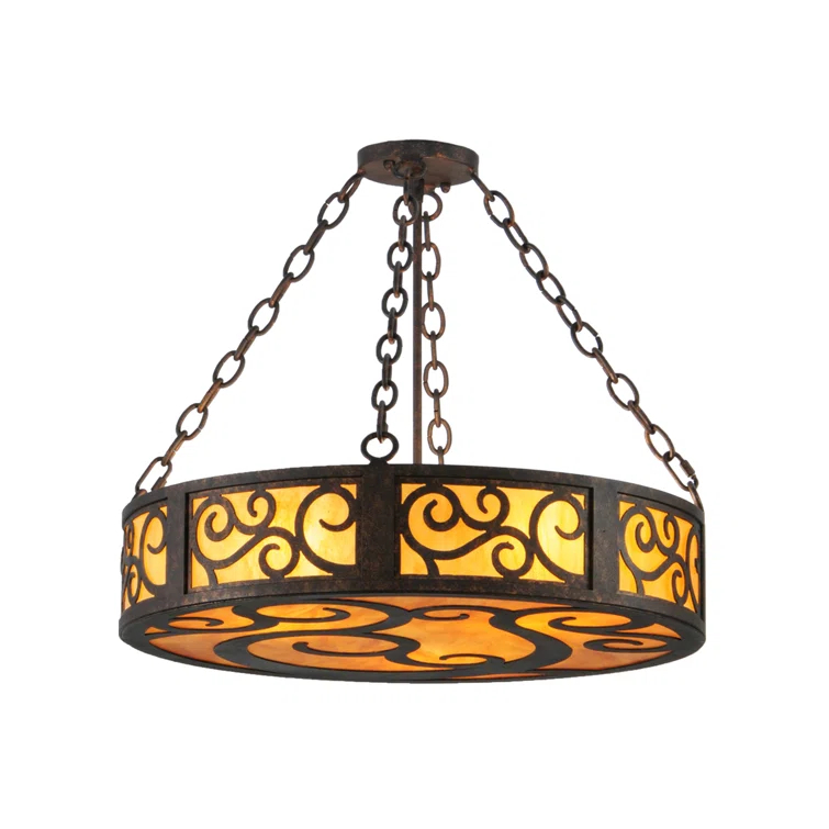 Meyda Lighting 3 - Light Dimmable Drum Chandelier