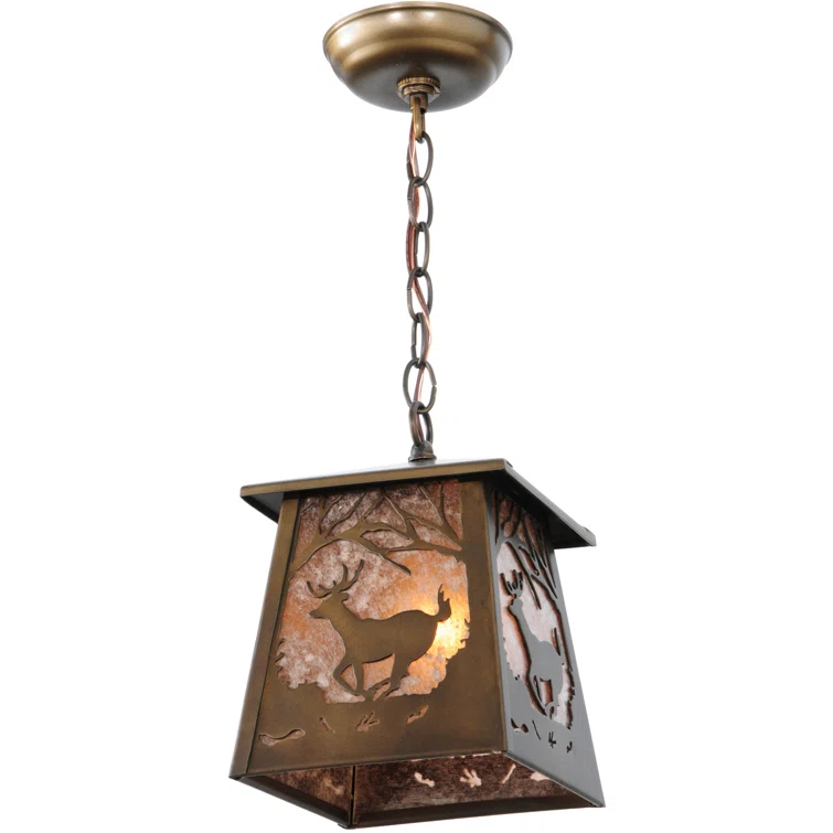1 - Light Antique Copper Lantern Pendant