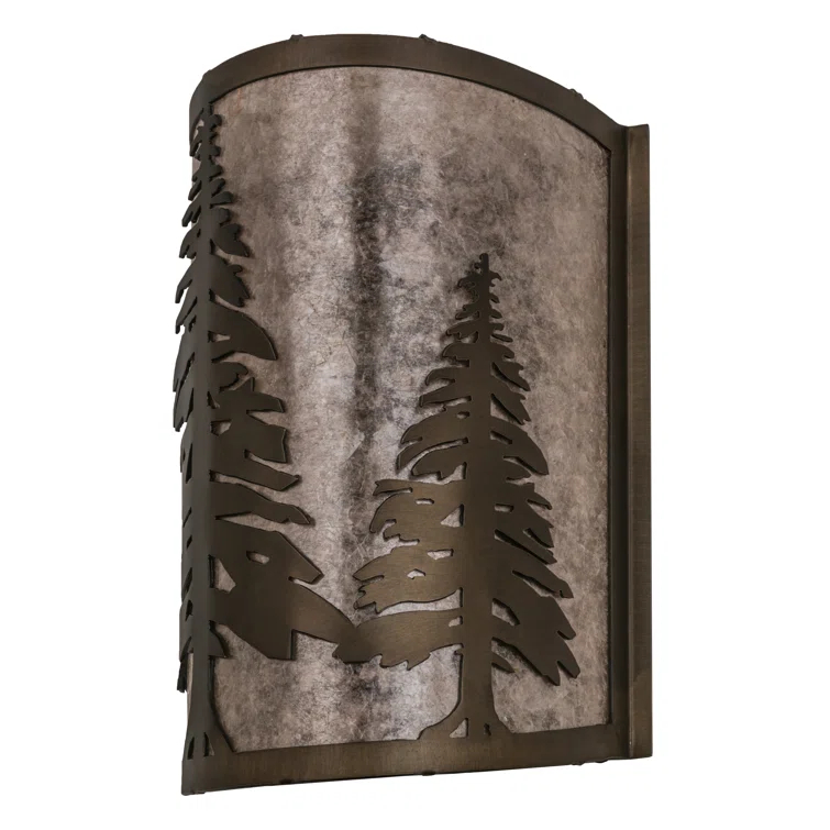 Rustic Lodge Flush Mounted Sconce