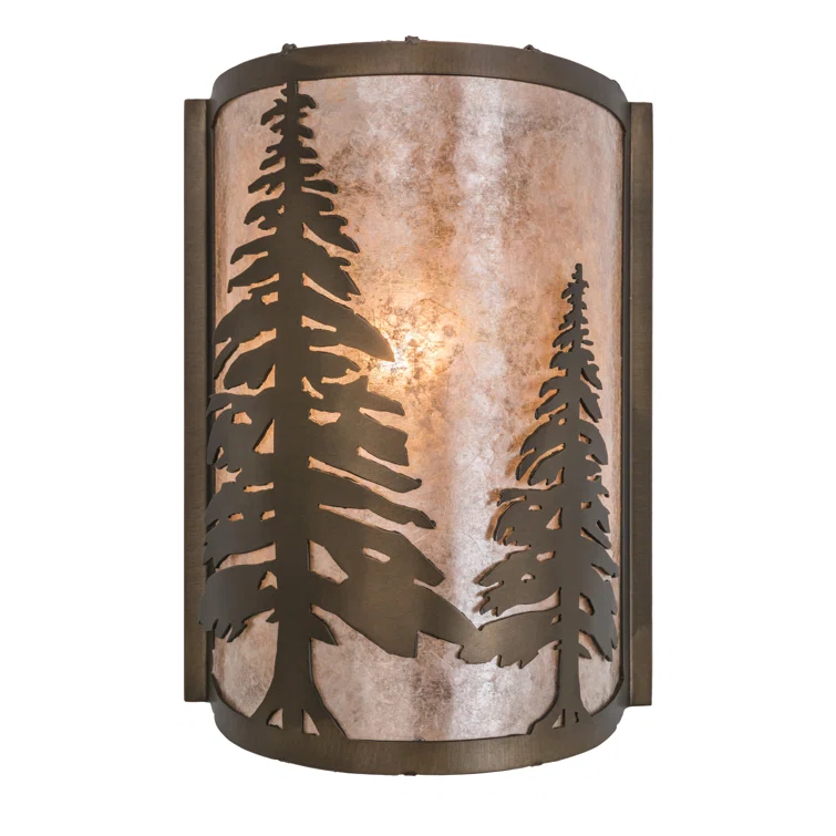 Rustic Lodge Flush Mounted Sconce