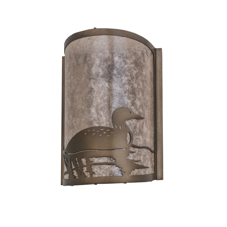 Rustic Lodge Copper Flush Mounted Sconce