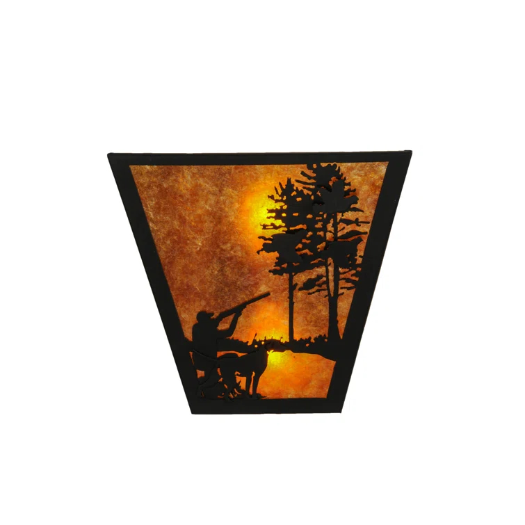 Rustic Lodge Flush Mounted Sconce