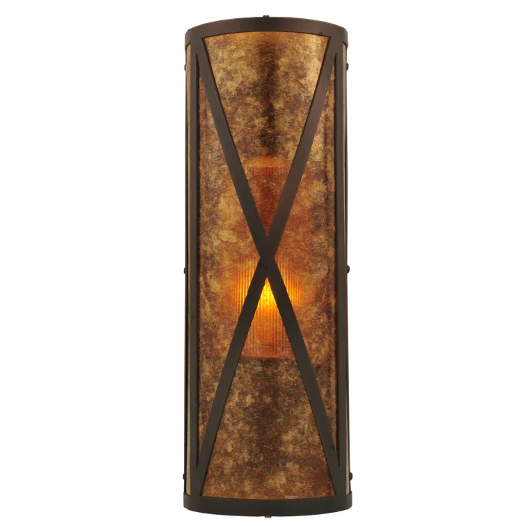 Rustic Lodge Bronze Flush Mounted Sconce