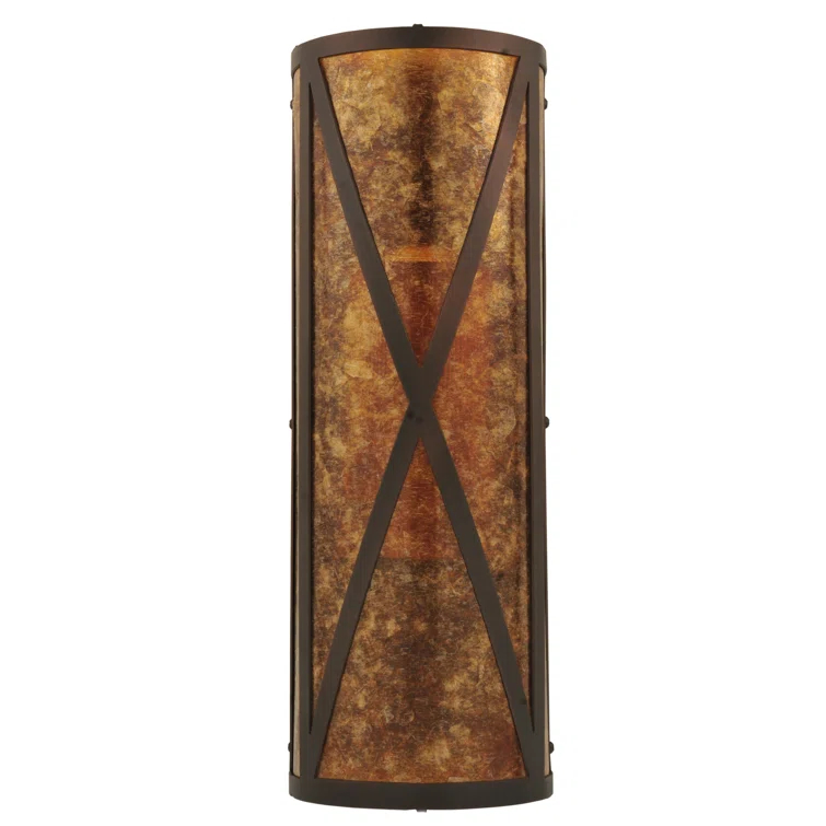 Rustic Lodge Bronze Flush Mounted Sconce