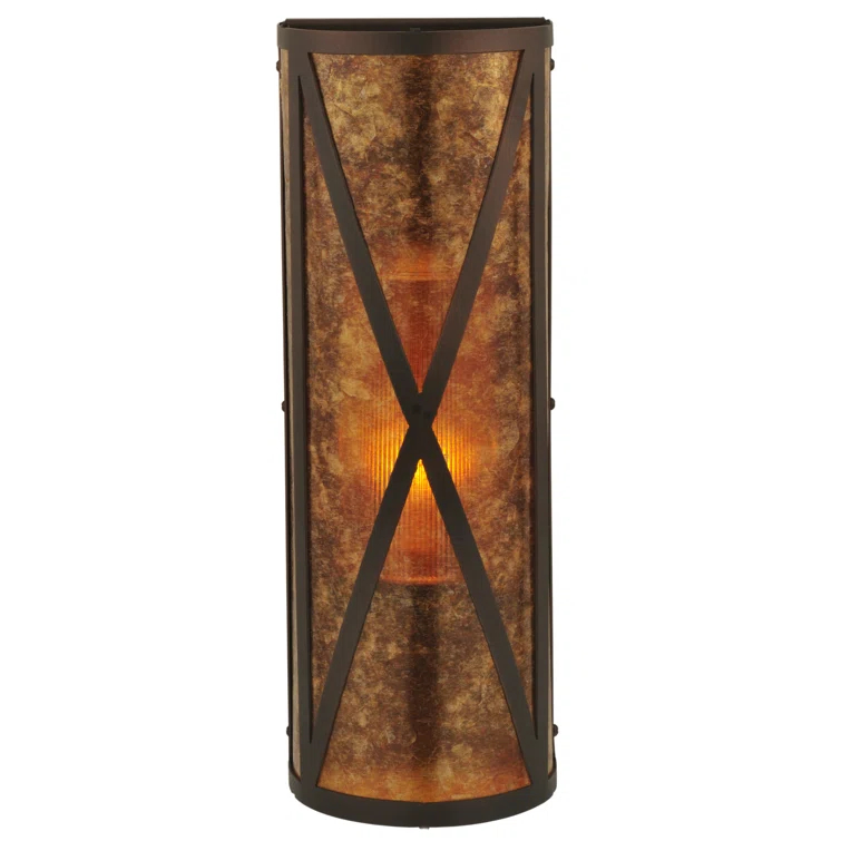 Rustic Lodge Bronze Flush Mounted Sconce