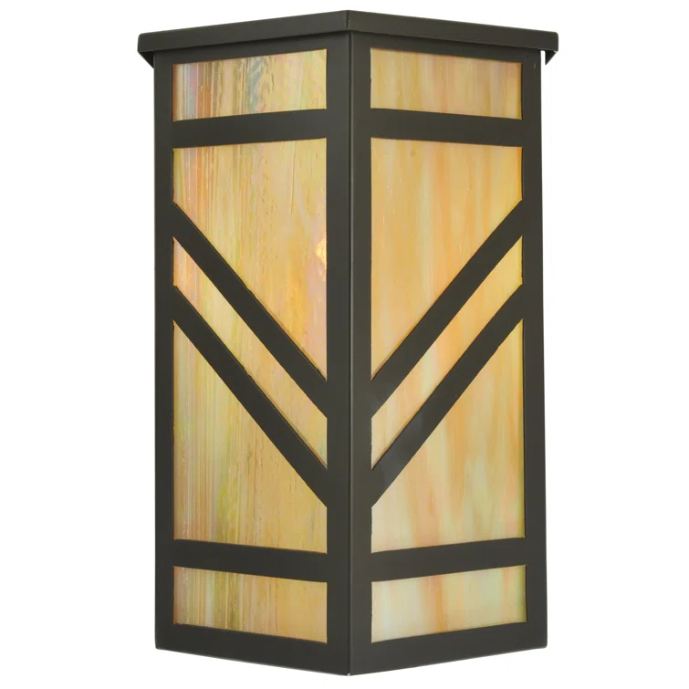 Santa Fe Bronze Flush Mounted Sconce