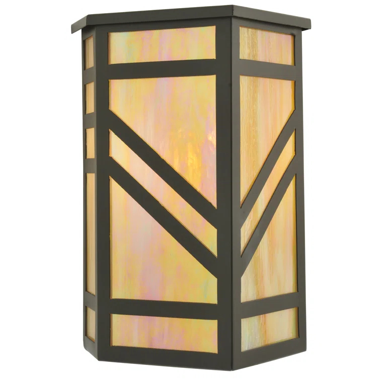 Santa Fe Bronze Flush Mounted Sconce