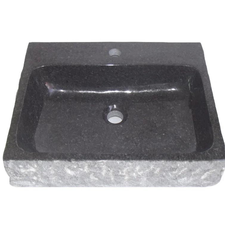 Eviva Stonie 16'' Stone Rectangular Bathroom Sink with Overflow
