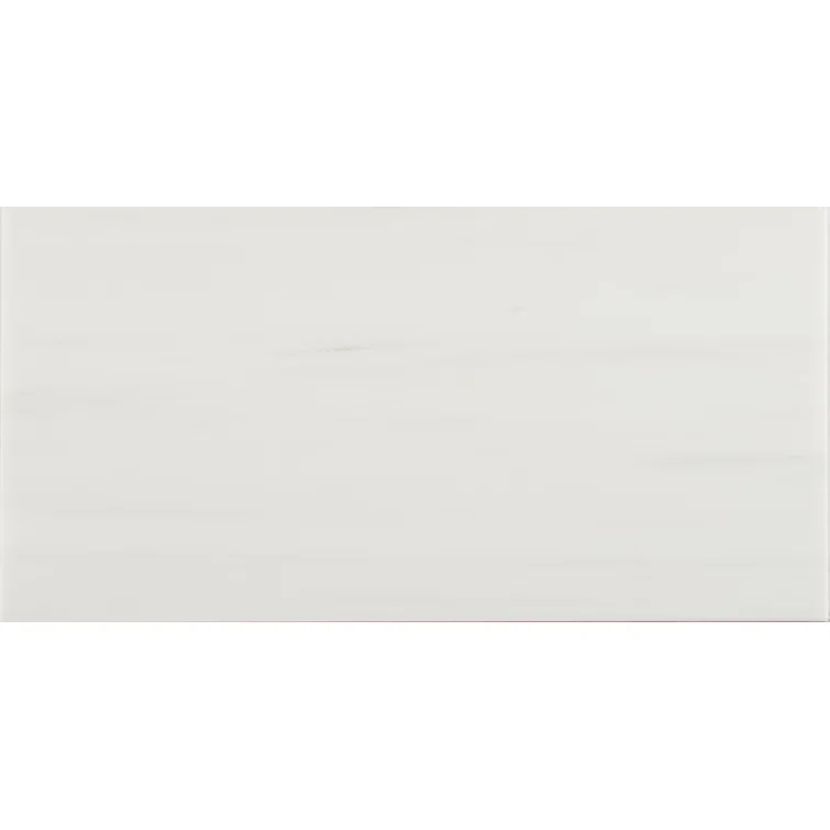 Bianco Dolomite Beveled 12" x 24" Polished Marble Wall & Floor Tile