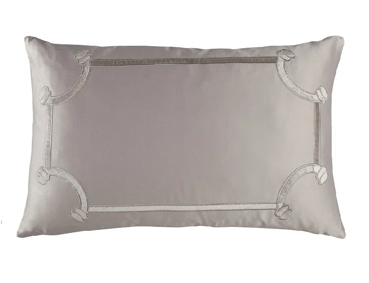 Lili Alessandra Vendome Appliqued Feather Throw Pillow