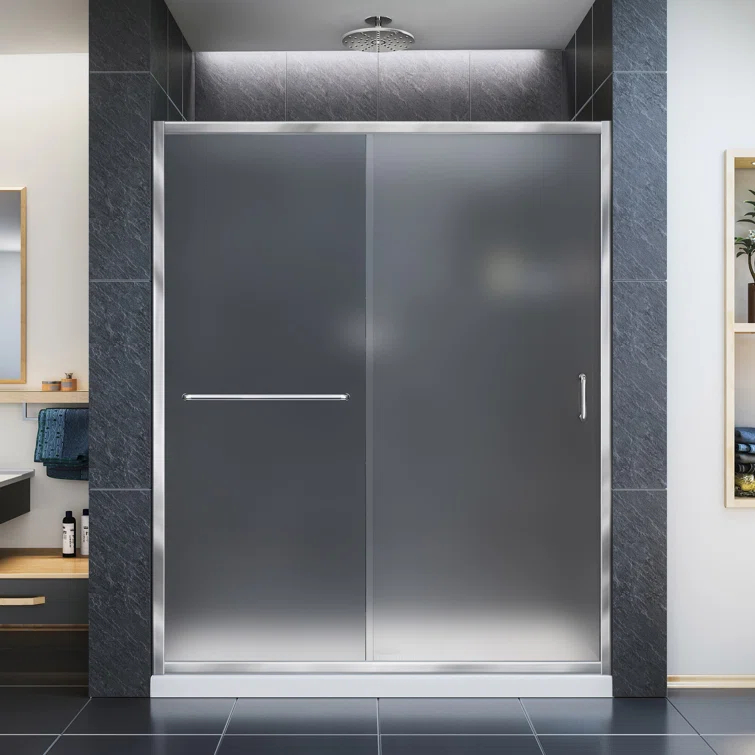 Infinity-Z 60" W x 74.75" H Framed Sliding Shower Kit