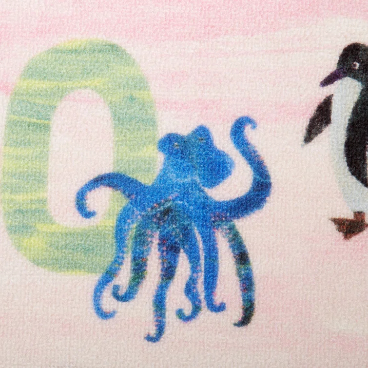 Eric Carle Alphabet Zoo Graphic/Print Pink Area Rug