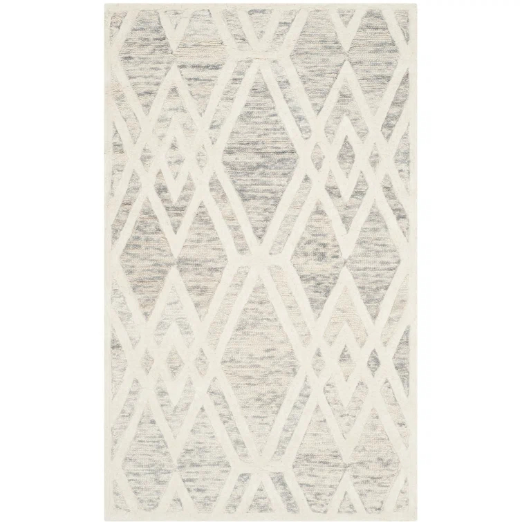 Deedgra Hand Tufted Wool Geometric Rug