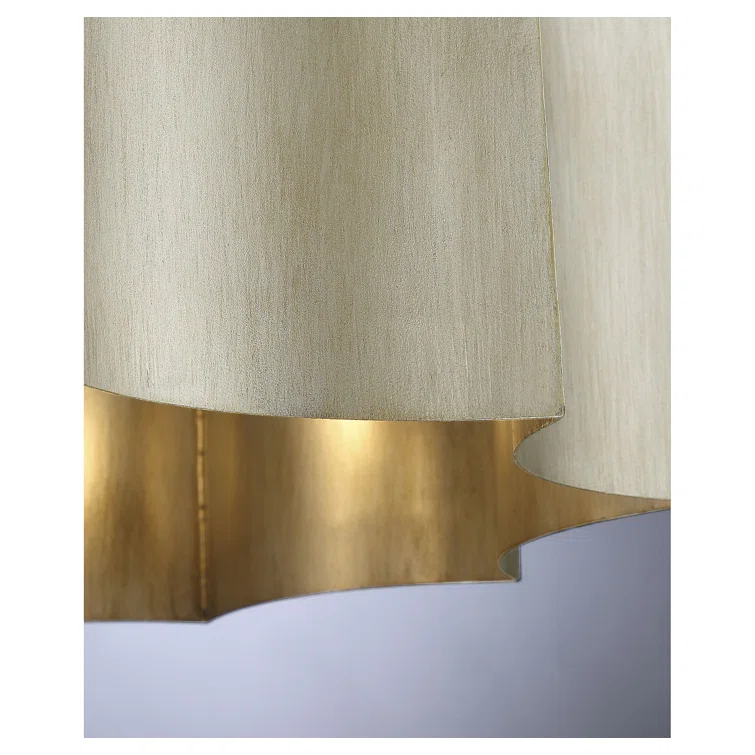 Carney 3 Light Metal Dimmable Scalloped Chandelier